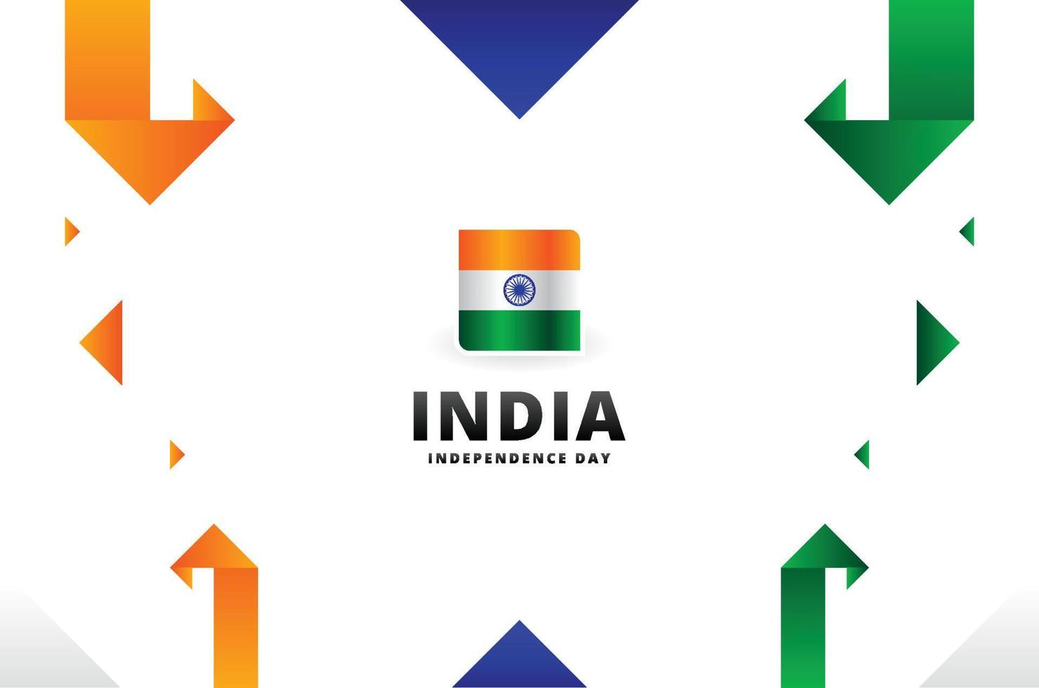 fondo de diseño del día de la independencia de india para el momento de saludo vector