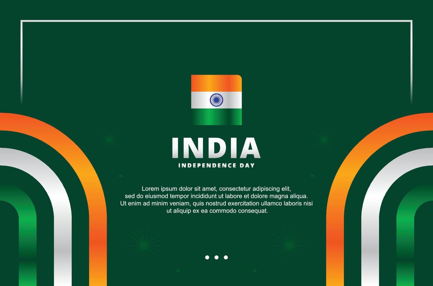 India Independence Day Design Background For Greeting Moment vector