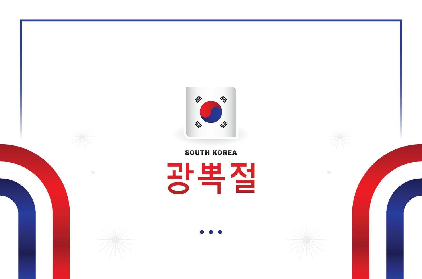 fondo de diseño del día de la liberación de corea del sur para el momento de saludo vector