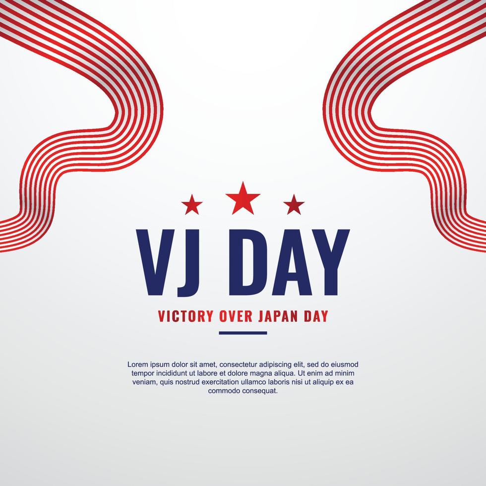 VJ Day Design Background For International Moment vector