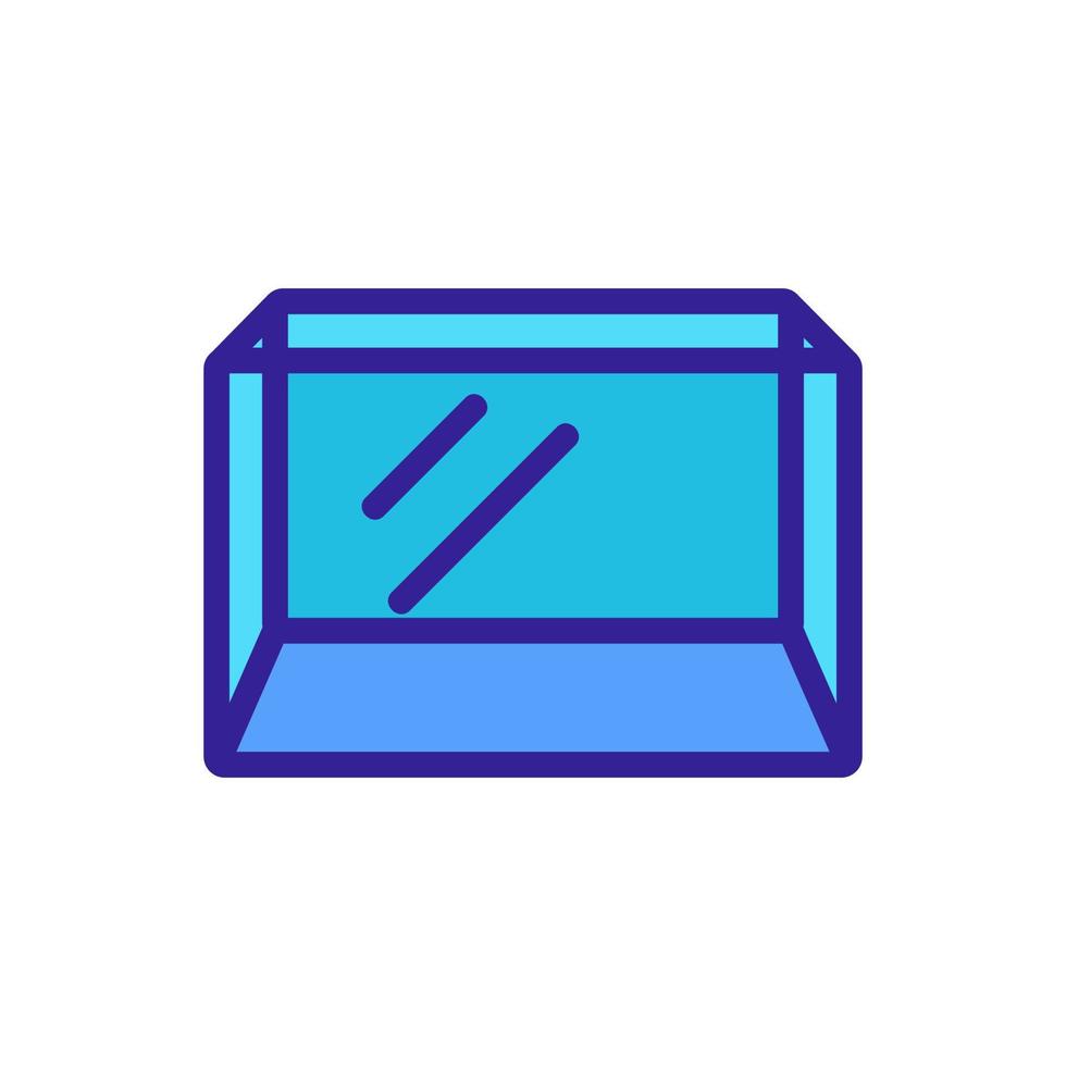 Aquarium icon vector. Isolated contour symbol illustration vector