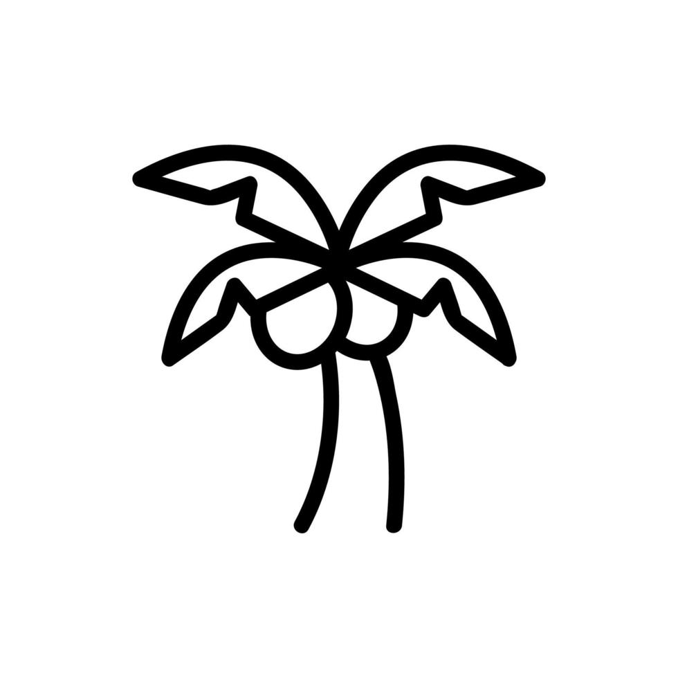 vector de icono de coco. ilustración de símbolo de contorno aislado