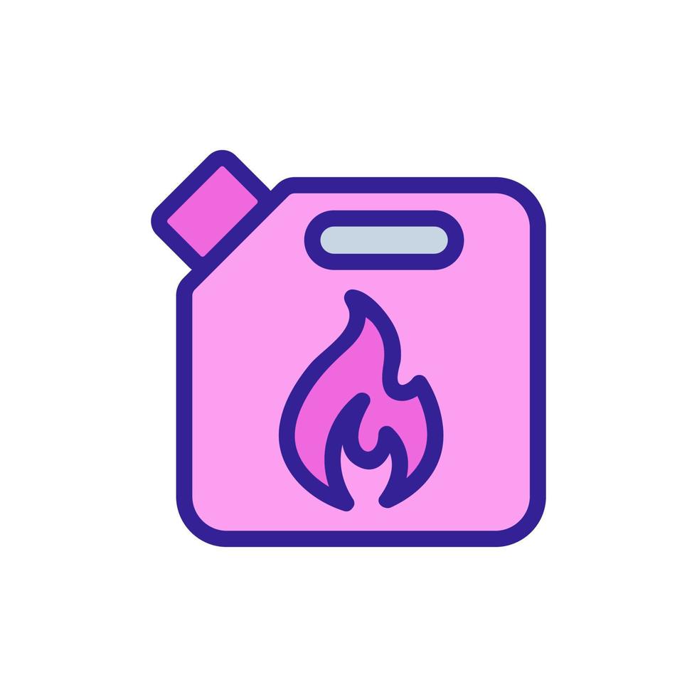 flammable material icon vector. Isolated contour symbol illustration vector