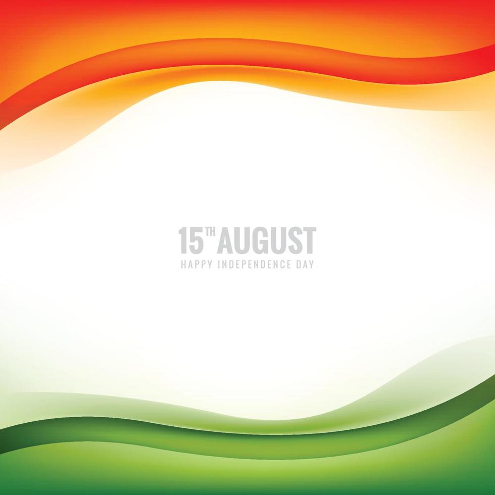 celebración del día de la independencia de india el 15 de agosto diseño de tarjeta de bandera india vector