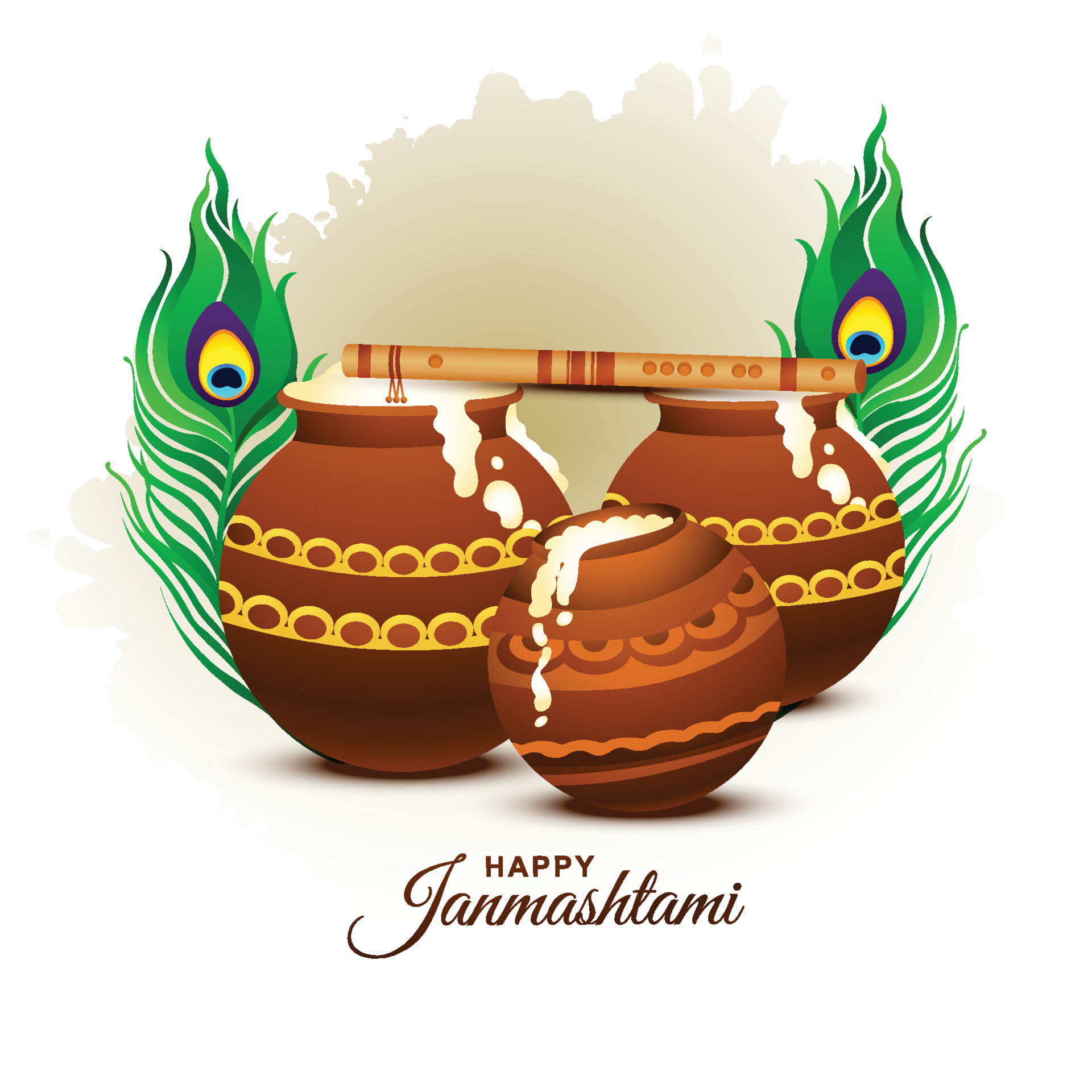 Happy janmashtami festival illustration of dahi handi celebration background  9967449 Vector Art at Vecteezy