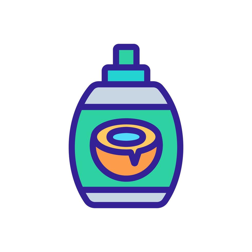 ilustración de contorno de vector de icono de botella de spray de coco