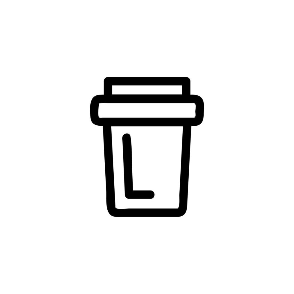 coffee in a cup icon vector. Isolated contour symbol illustration vector