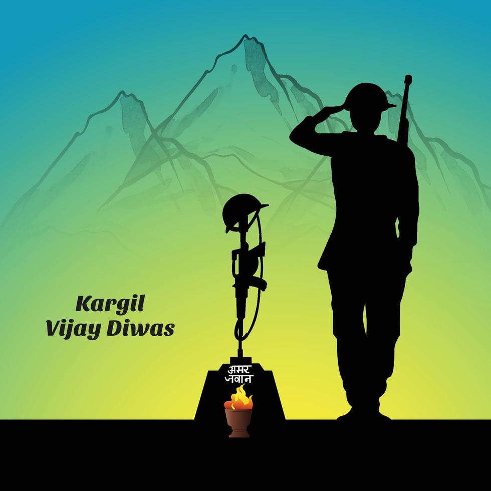 26 July kargil vijay diwas for kargil victory day background vector