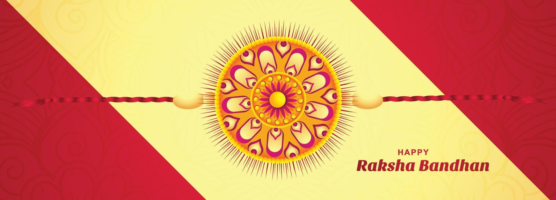 fondo de banner de tarjeta de celebración de festival de raksha bandhan vector