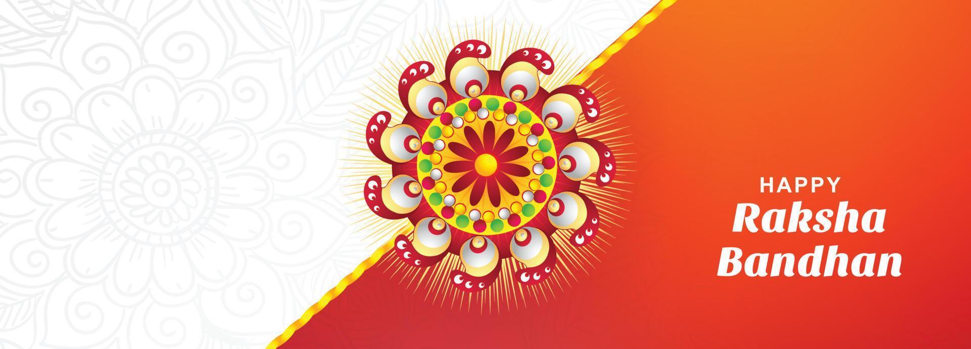 Happy raksha bandhan banner festival card background vector