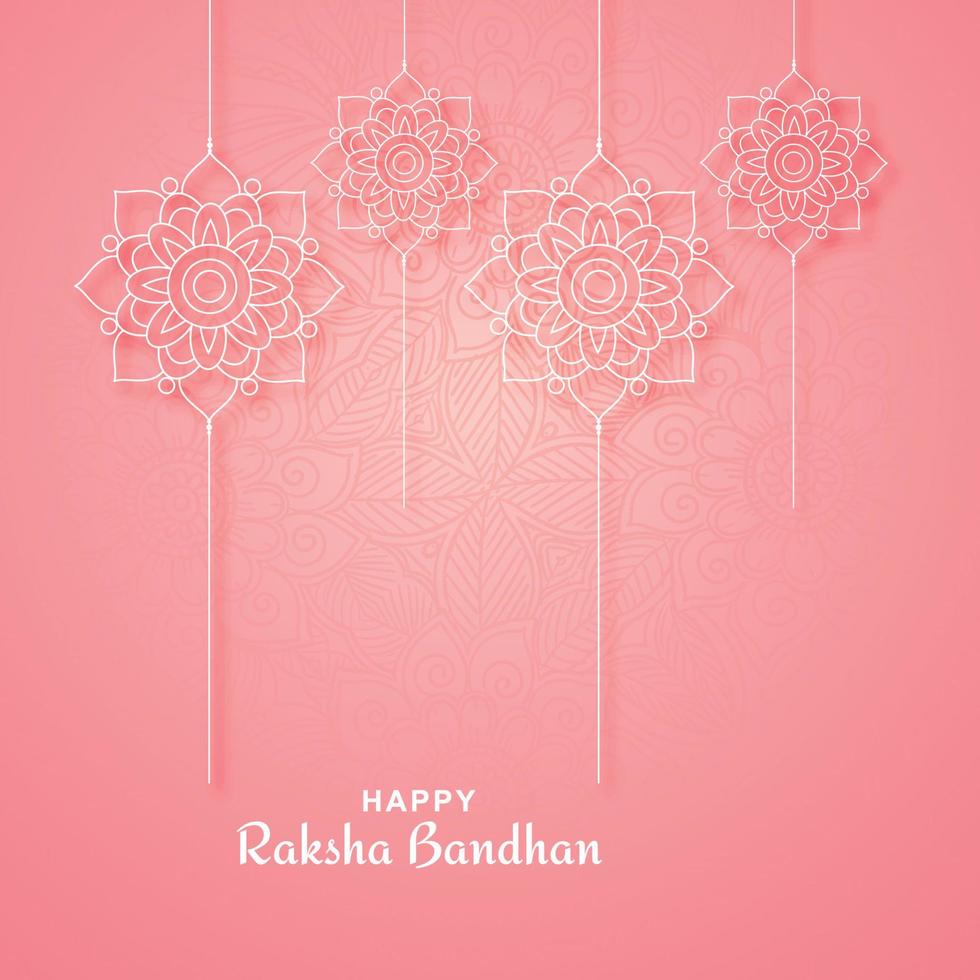 Hindu festival raksha bandhan card background vector