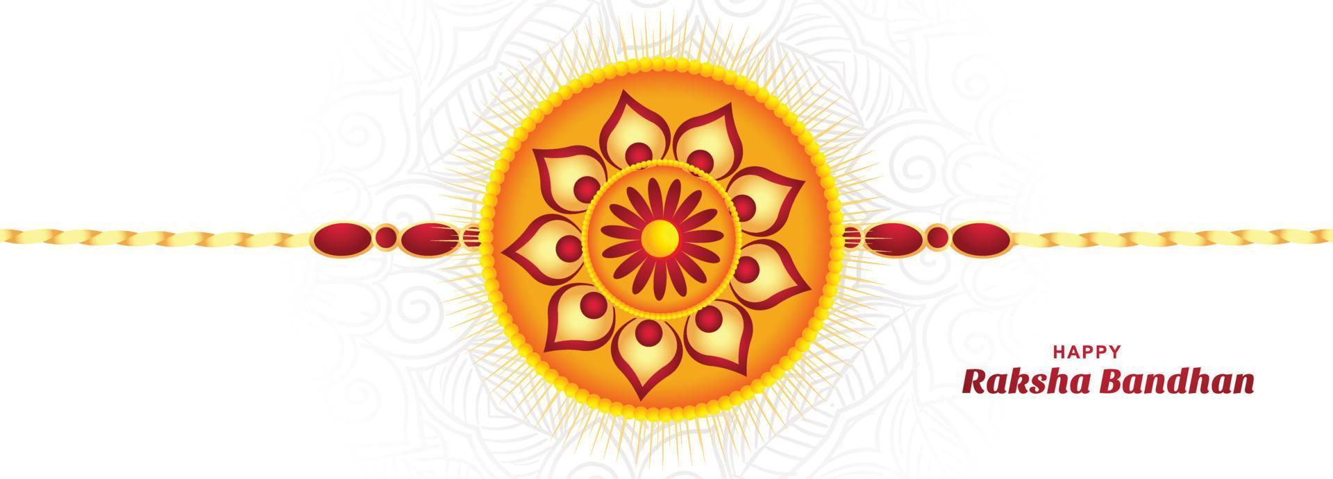 Beautiful hindu festival raksha bandhan card banner background vector