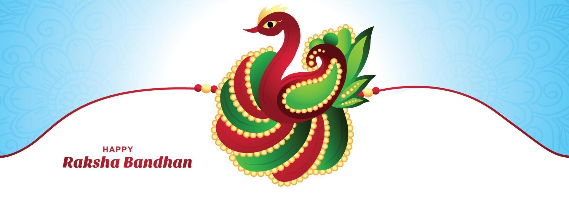 diseño de banner de celebración de tarjeta de deseos de raksha bandhan del festival indio vector