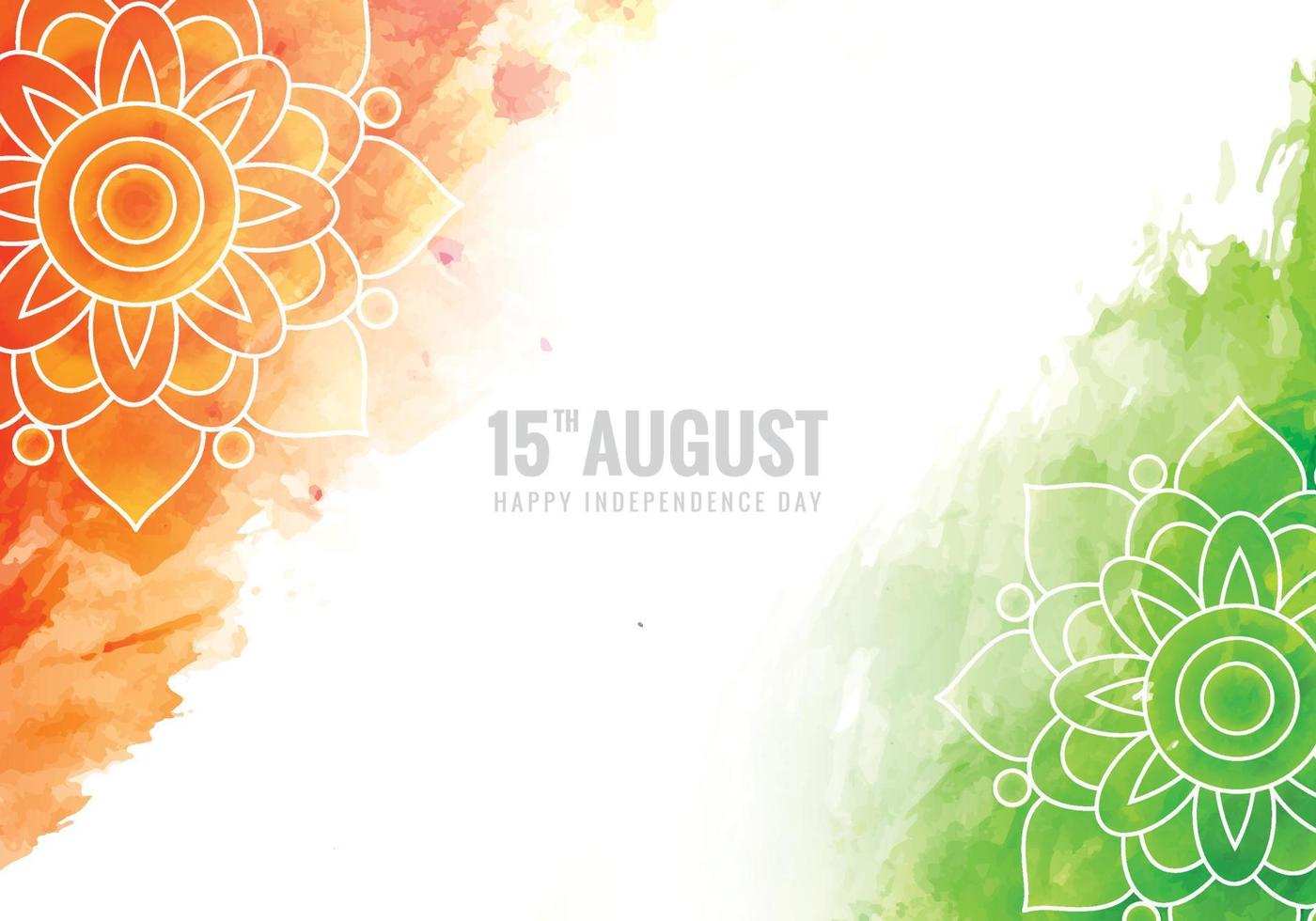 Beautiful indian independence day card background vector