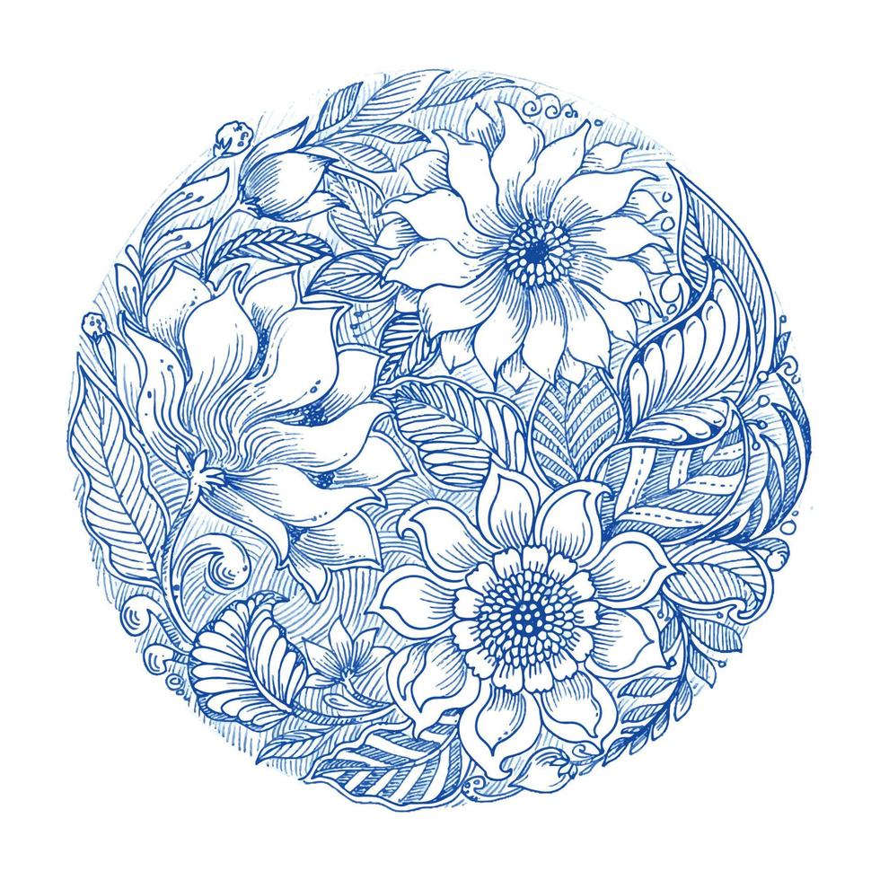 Circular pattern of decorative mandala design vector