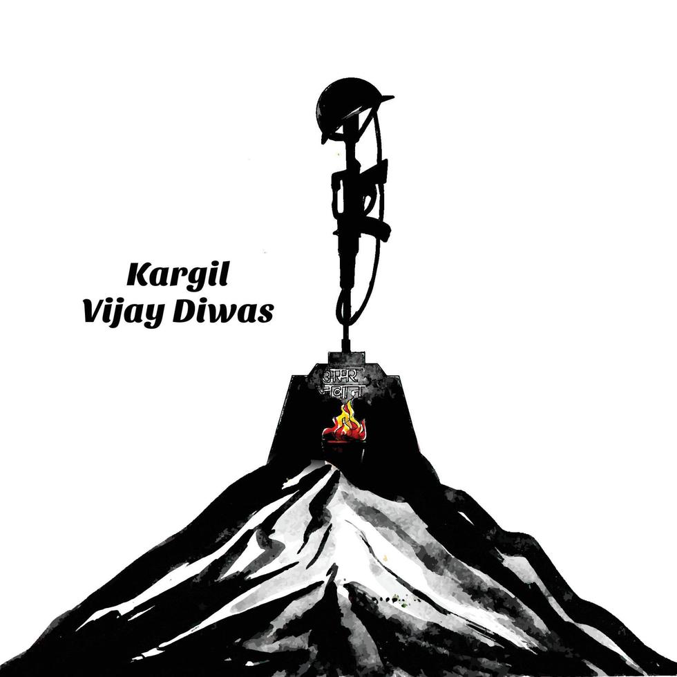 26 July kargil vijay diwas for kargil victory day background vector