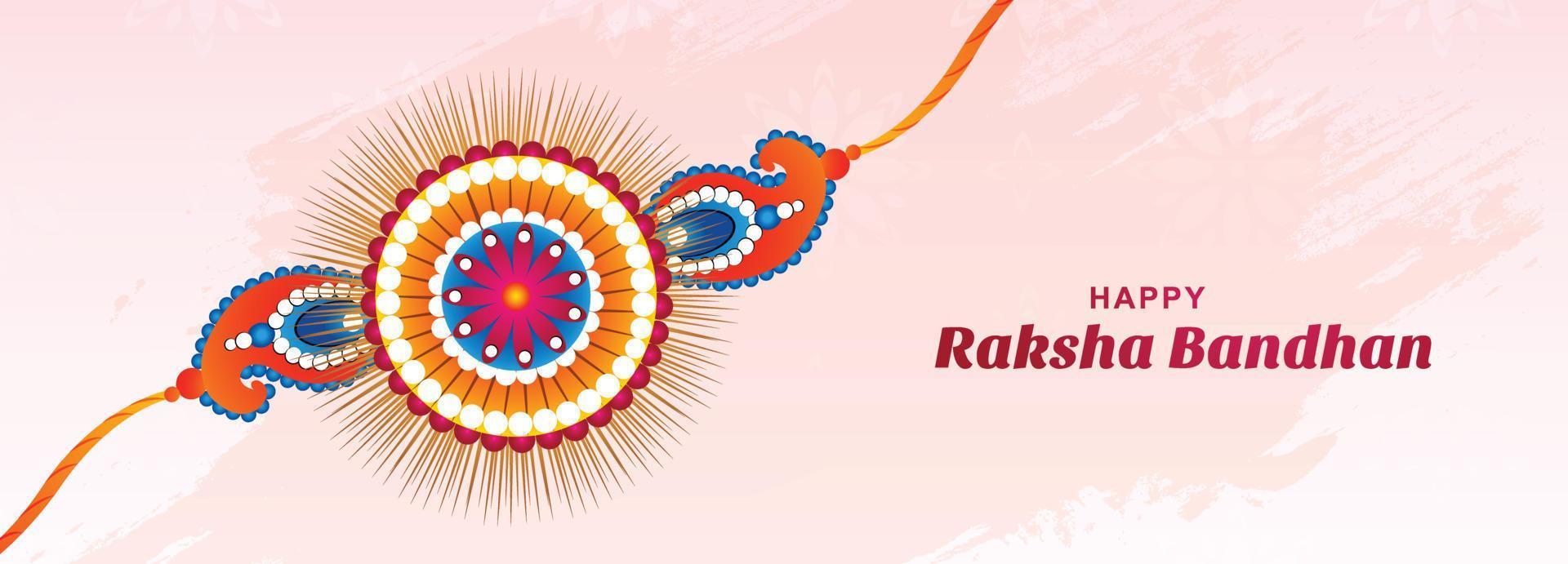Raksha bandhan festival card with rakhi banner design vector