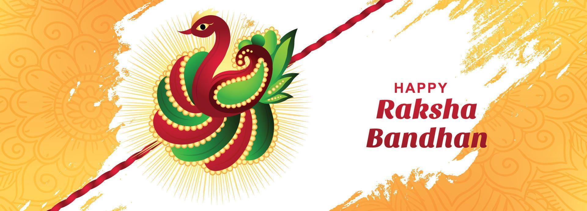 fondo de banner de tarjeta de felicitación de raksha bandhan festival hindú vector