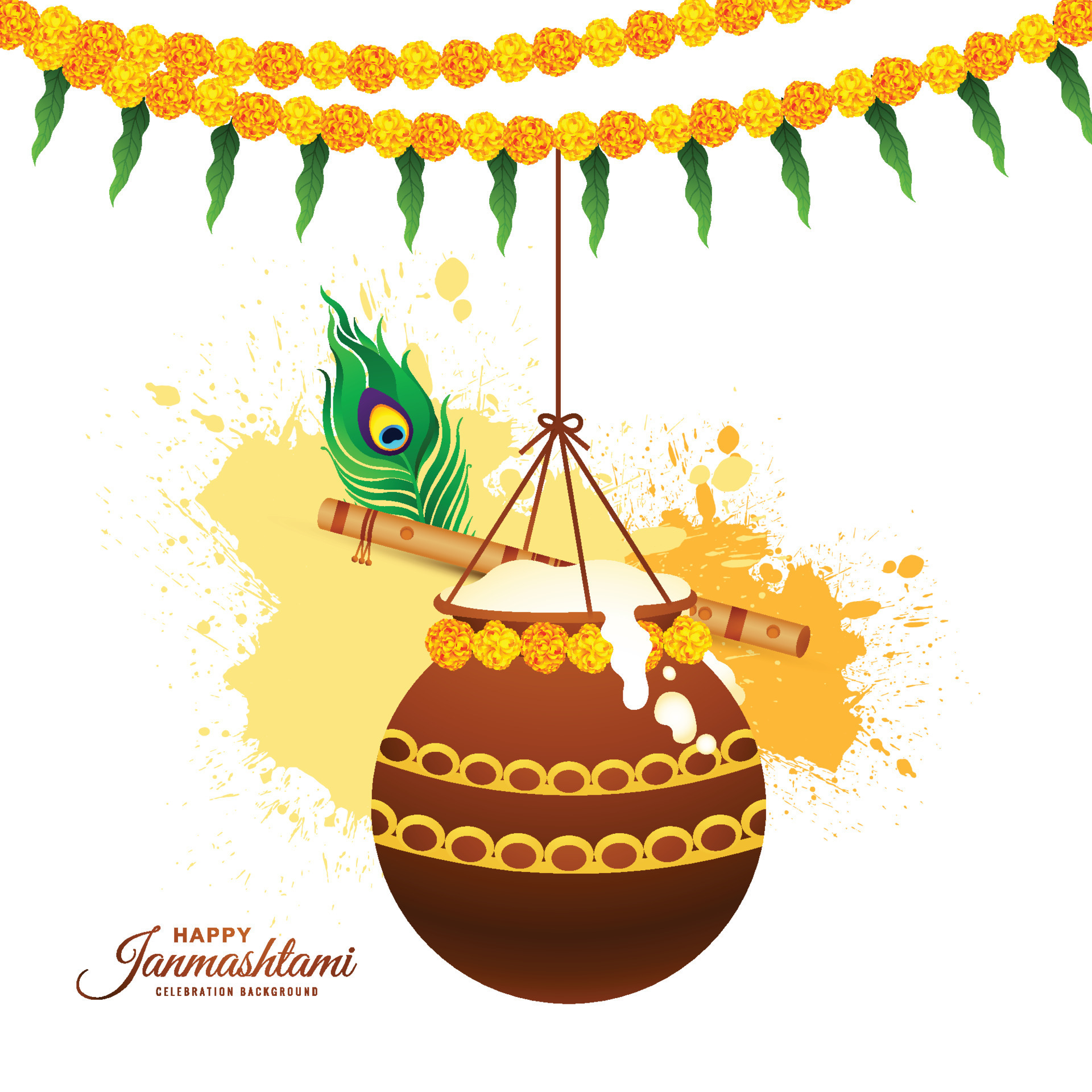 Happy janmashtami festival illustration of dahi handi celebratio 9967656  Vector Art at Vecteezy