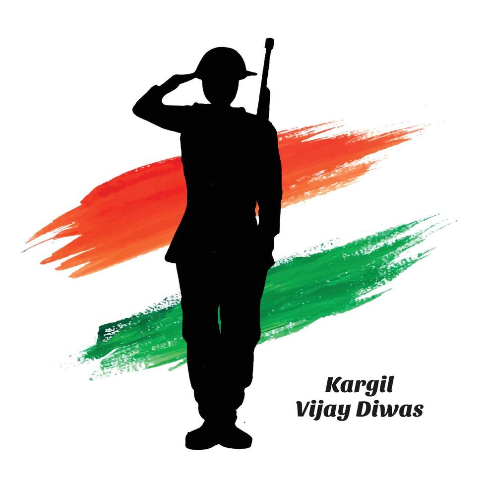 26 de julio kargil vijay diwas para el fondo del día de la victoria de kargil vector