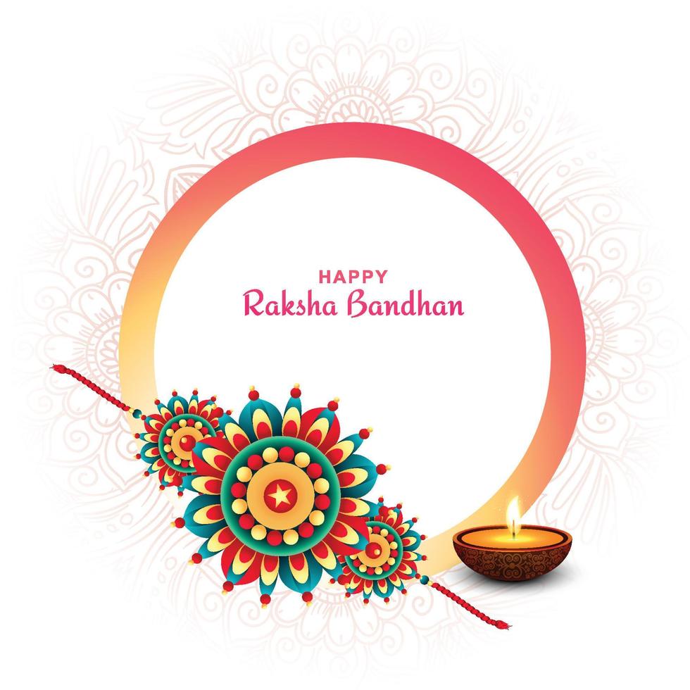 Happy raksha bandhan celebration festival card background vector