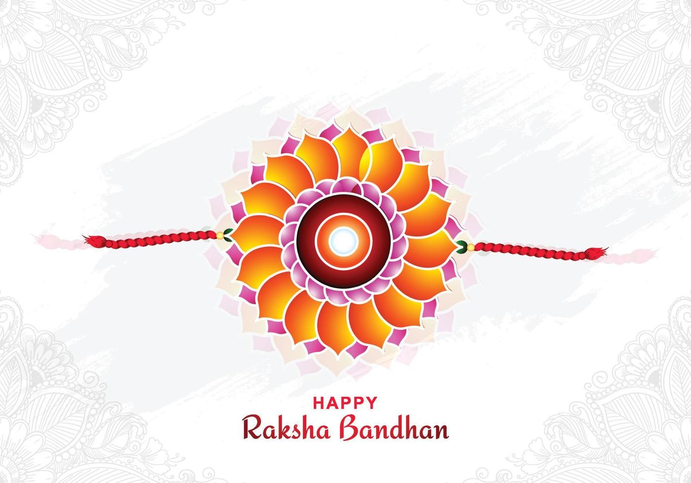 Indian festival raksha bandhan banner with decorative rakhi background vector