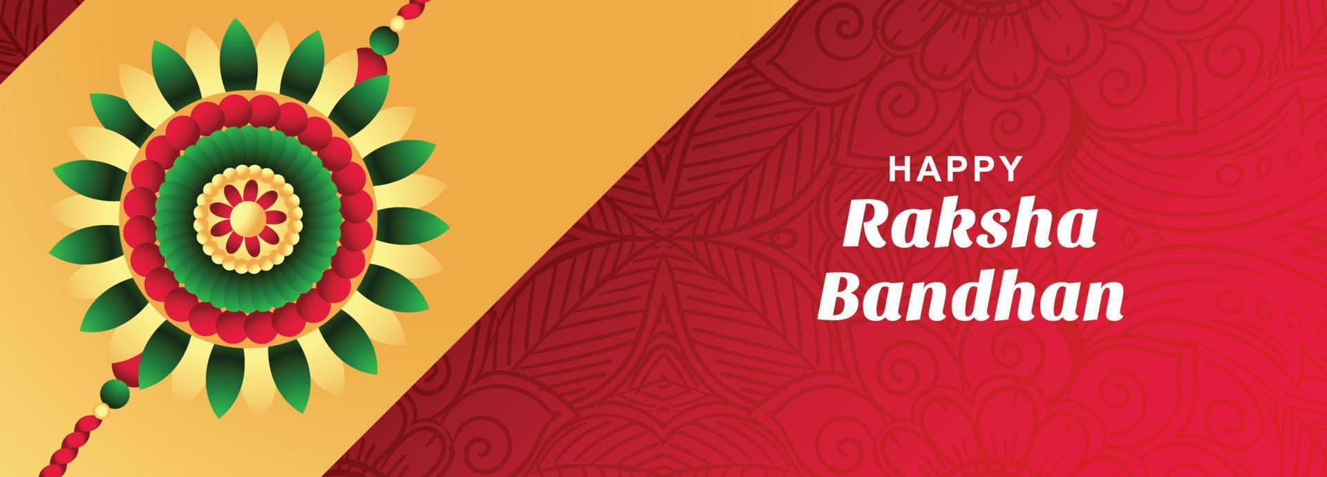 Raksha bandhan festival card with rakhi banner design vector