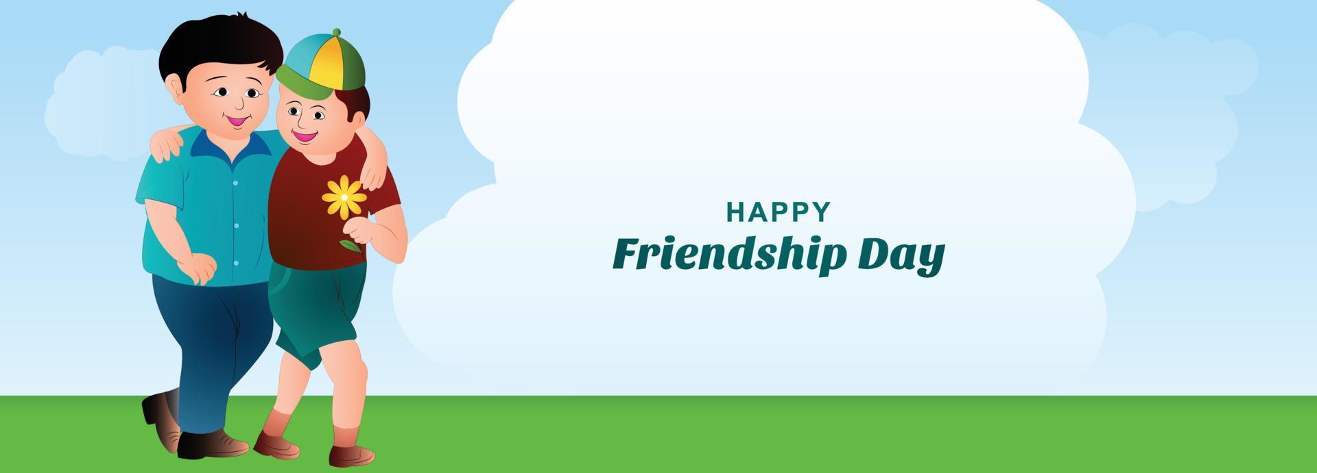 Friendship day celebrating banner background vector