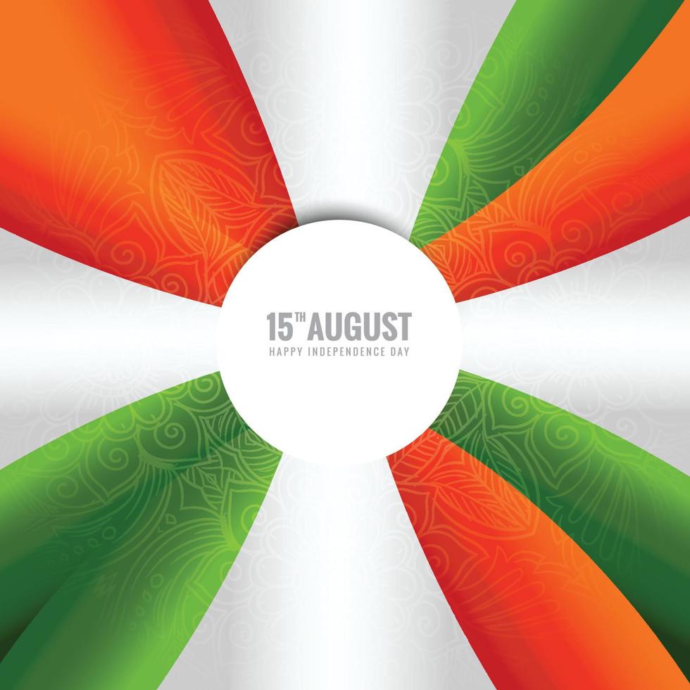 Abstract india independence day celebration on 15 august background vector