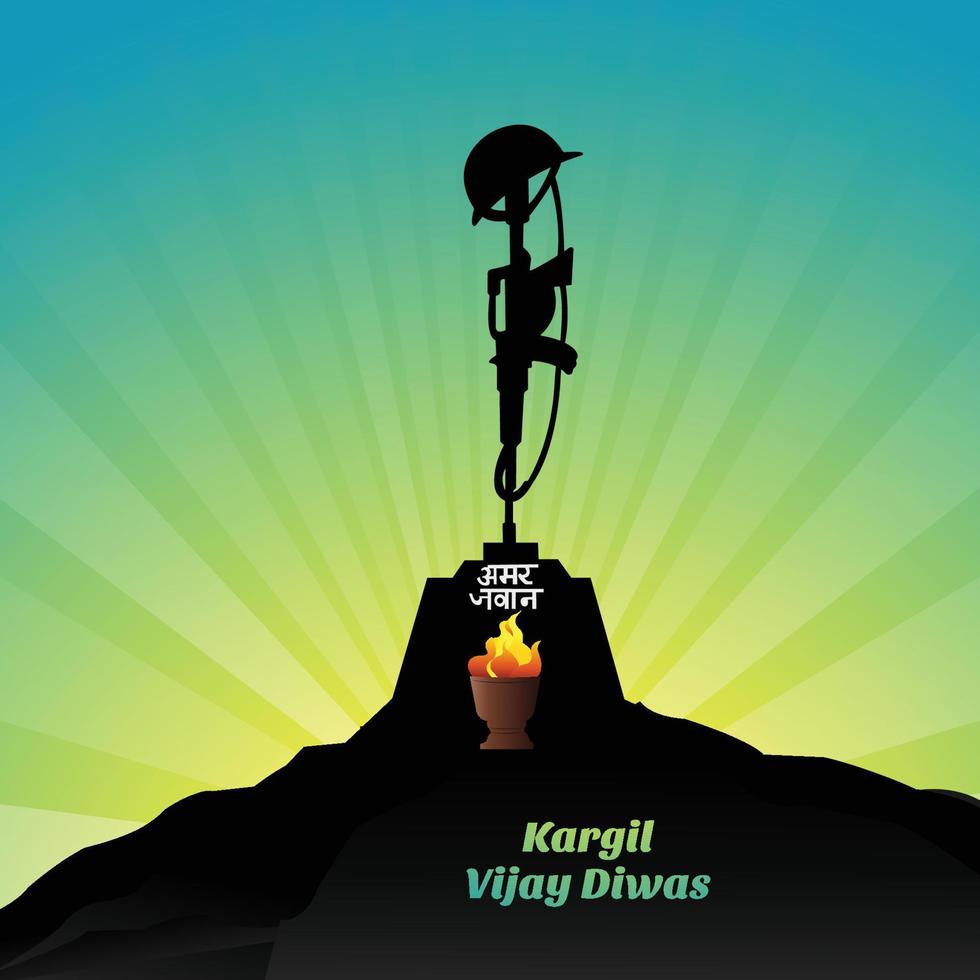 26 July kargil vijay diwas for kargil victory day background vector