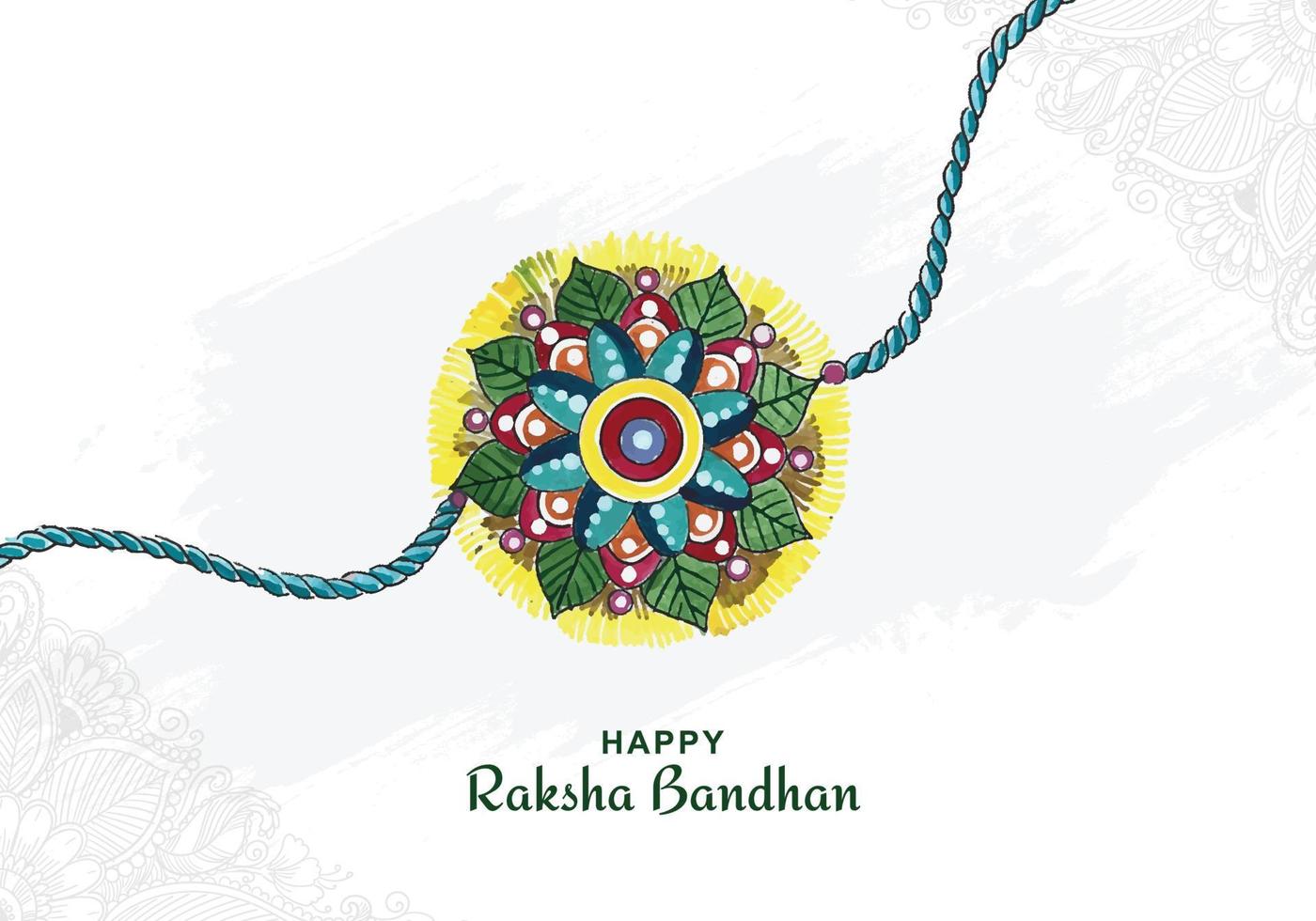 Happy raksha bandhan celebration festival card background vector