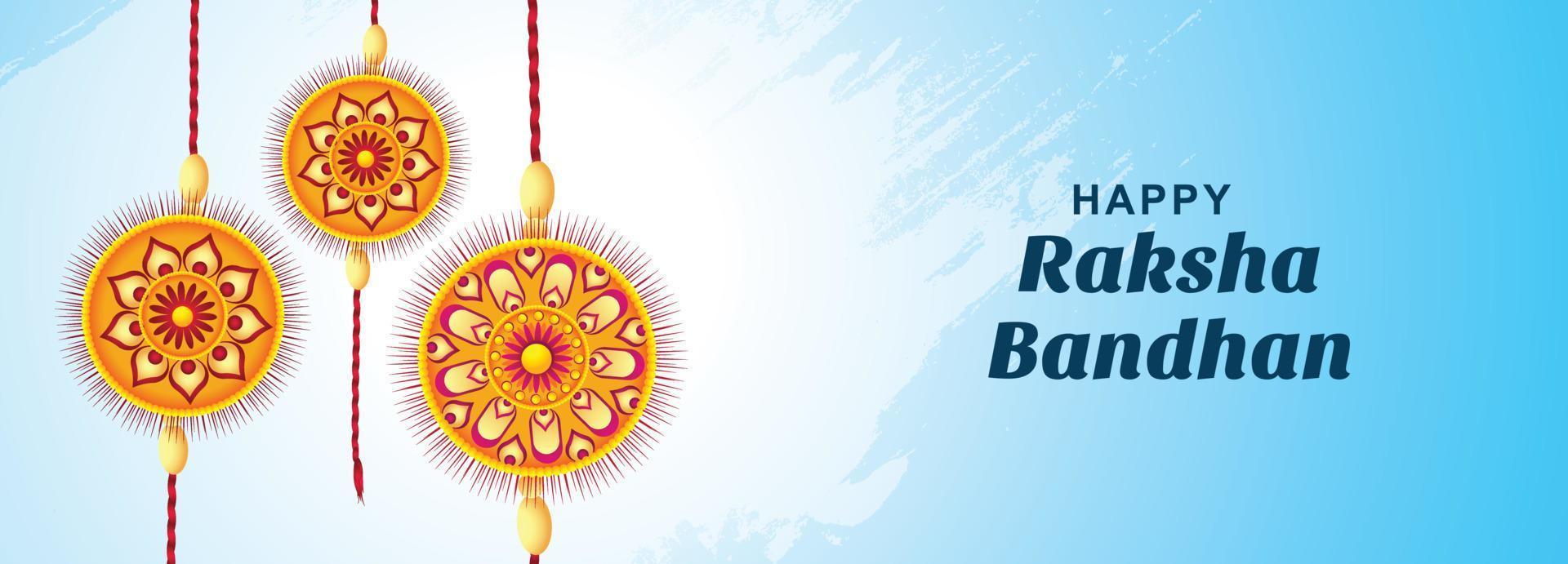 Awesome decorative rakhi for raksha bandhan festival card banner background vector
