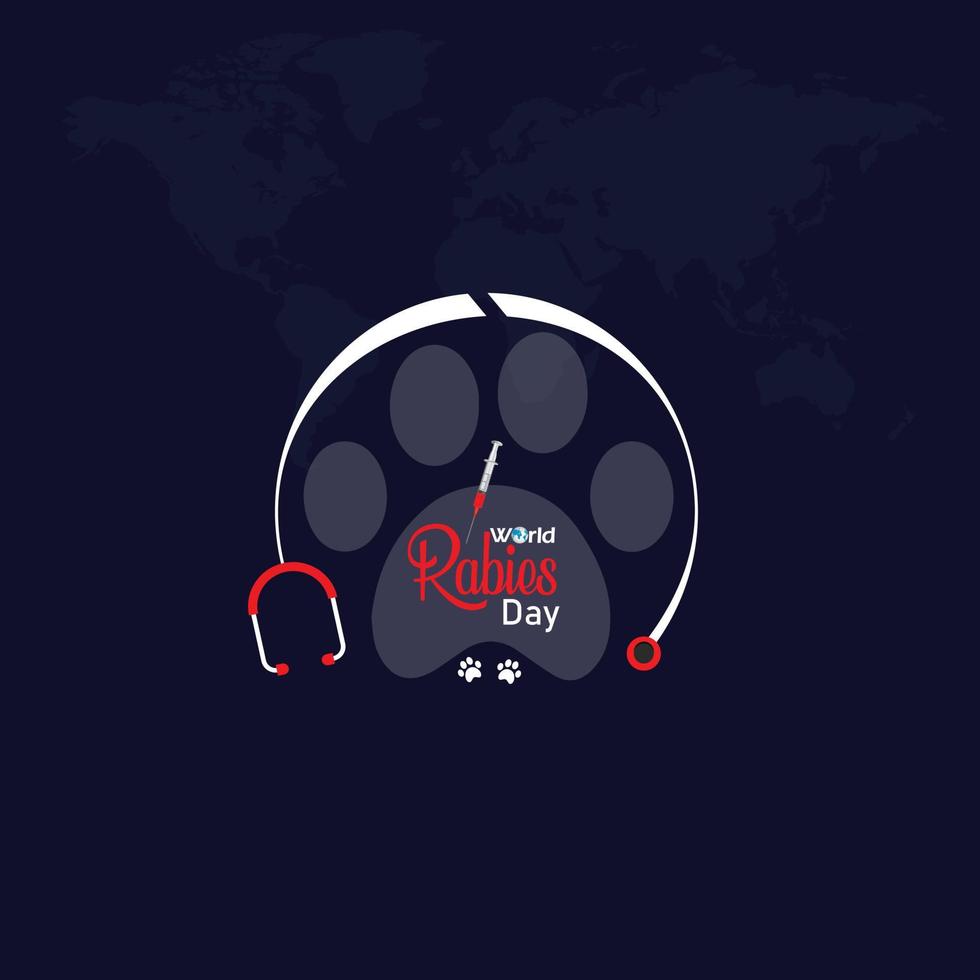 World rabies day. 28 September. vector illustration. health care campaign.