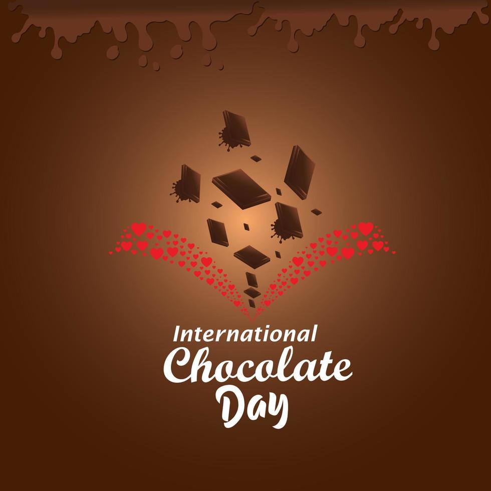 World Chocolate Day. Vector Illustration. Suitable for greeting card, poster and banner.