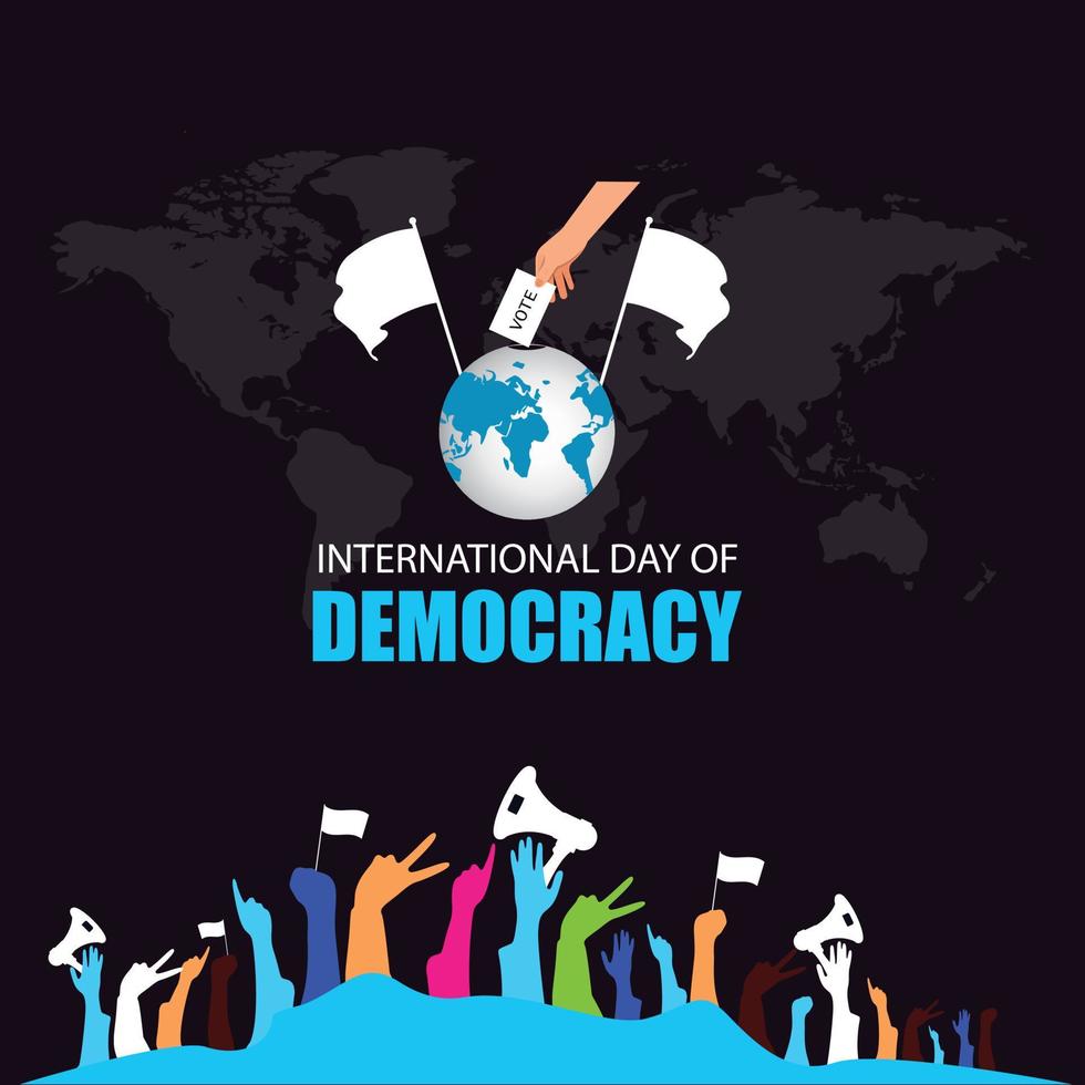 International Democracy Day, poster or banner for International Democracy Day. vector illustration.