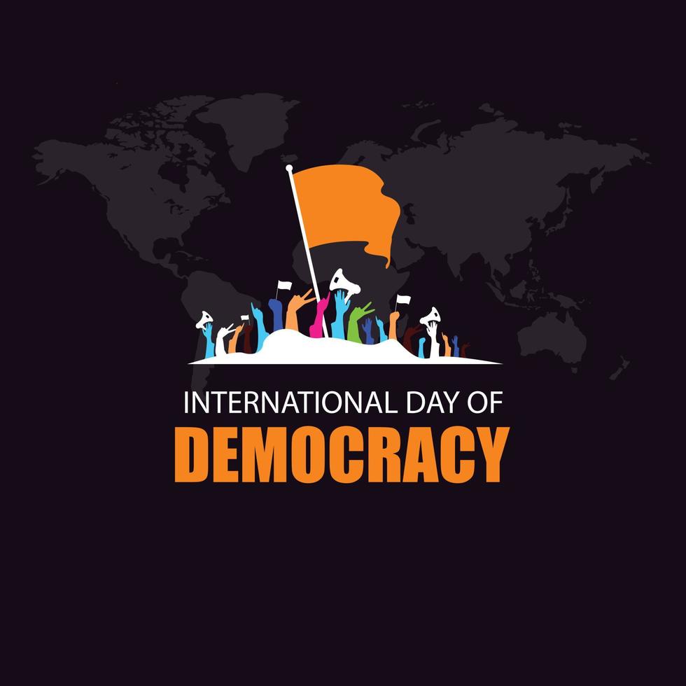 International Democracy Day, poster or banner for International