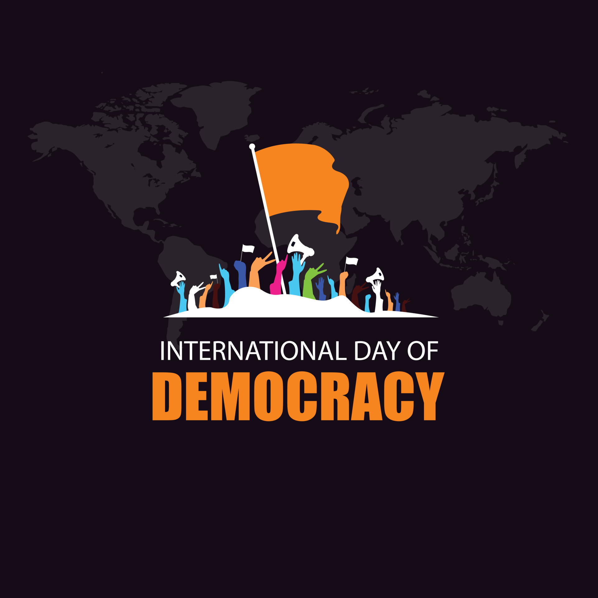 International Democracy Day, poster or banner for International