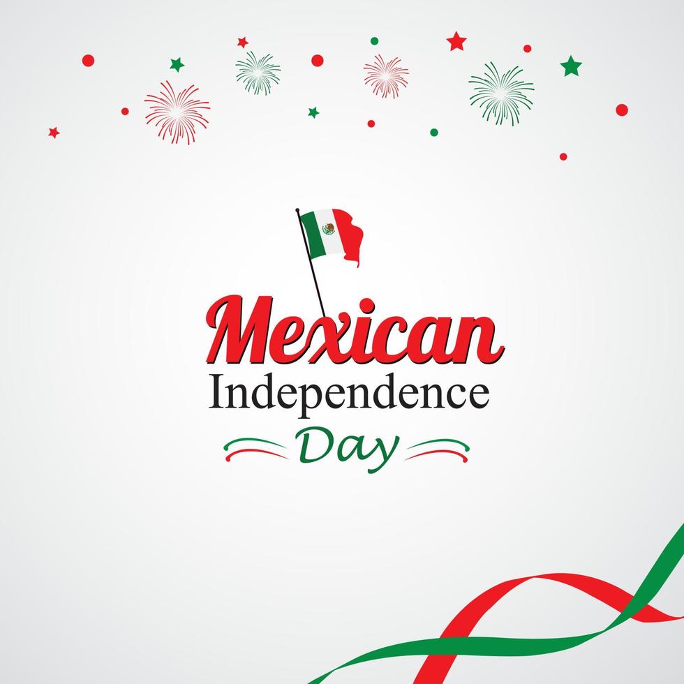 viva el día de la independencia de méxico, 16 de septiembre, ondeando banderas mexicanas y globos aislados en fondo blanco. ilustración vectorial vector