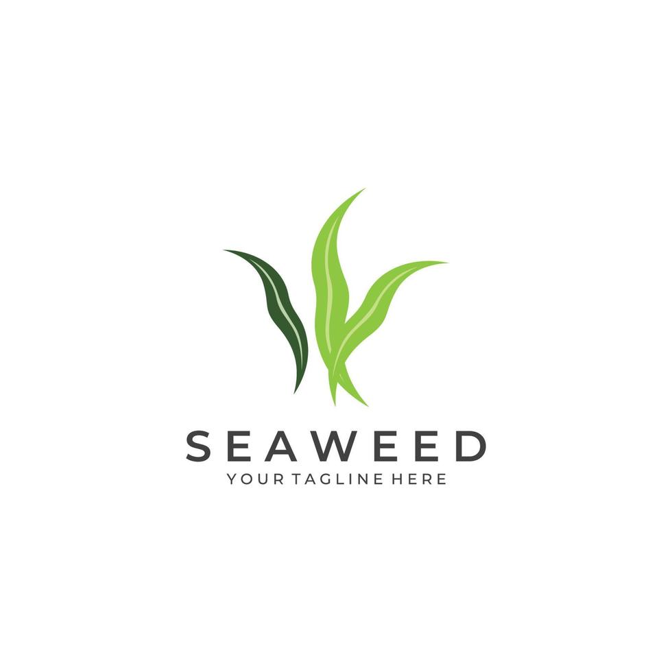 Seaweed logo with template illustration vector design.