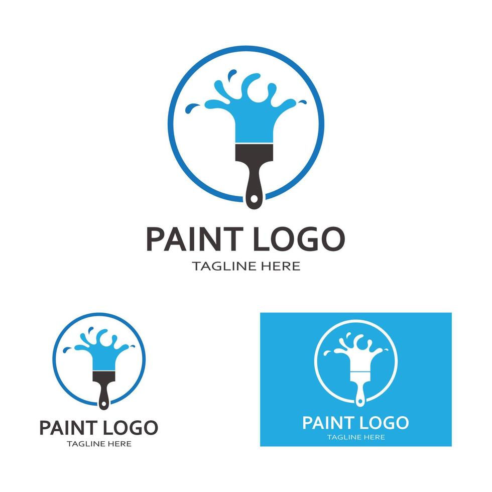 paint brush logo and symbol vector image