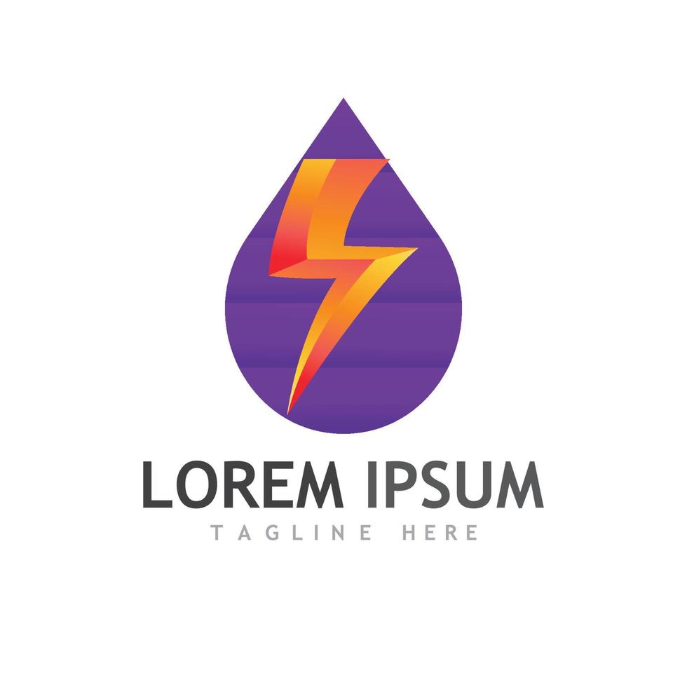 electric lightning logo, using modern vector design concept.