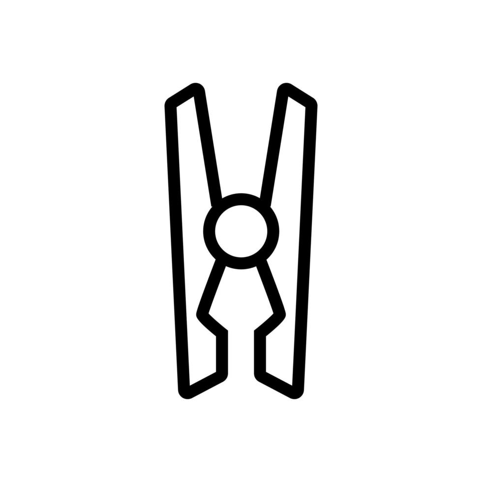 clothes pin icon vector. Isolated contour symbol illustration vector