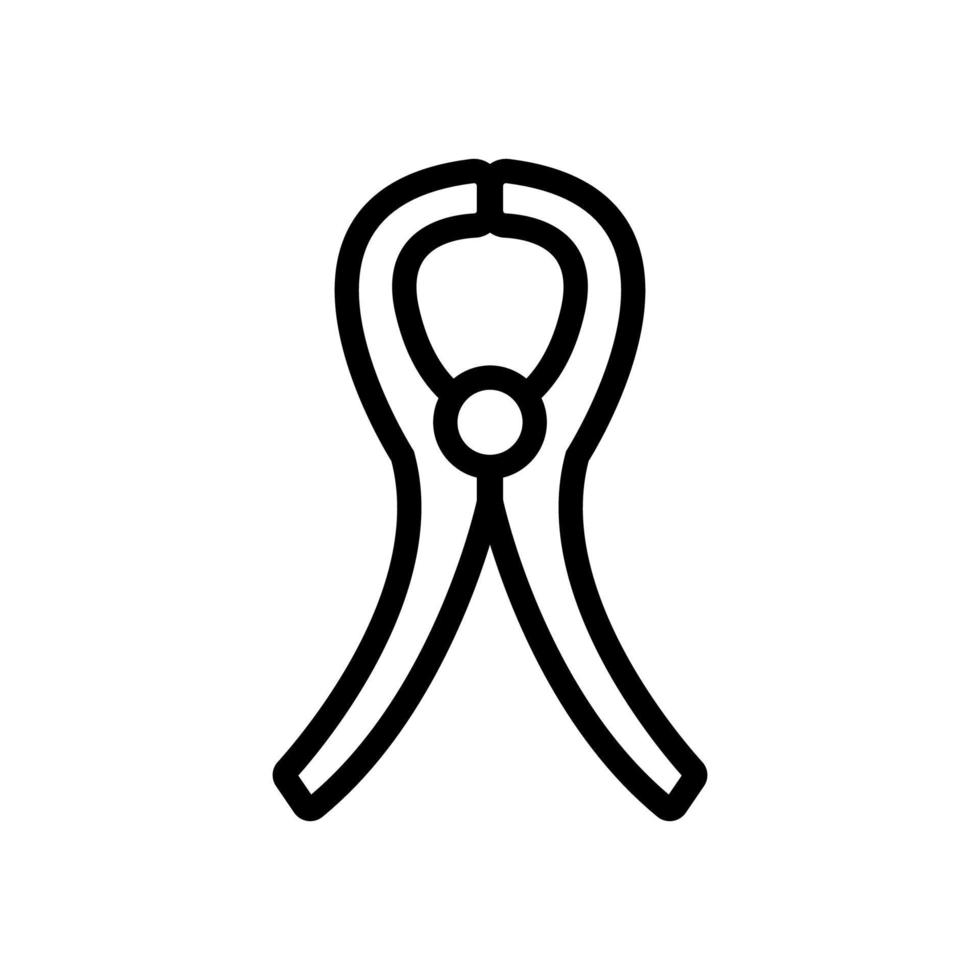 clothes pin icon vector. Isolated contour symbol illustration vector