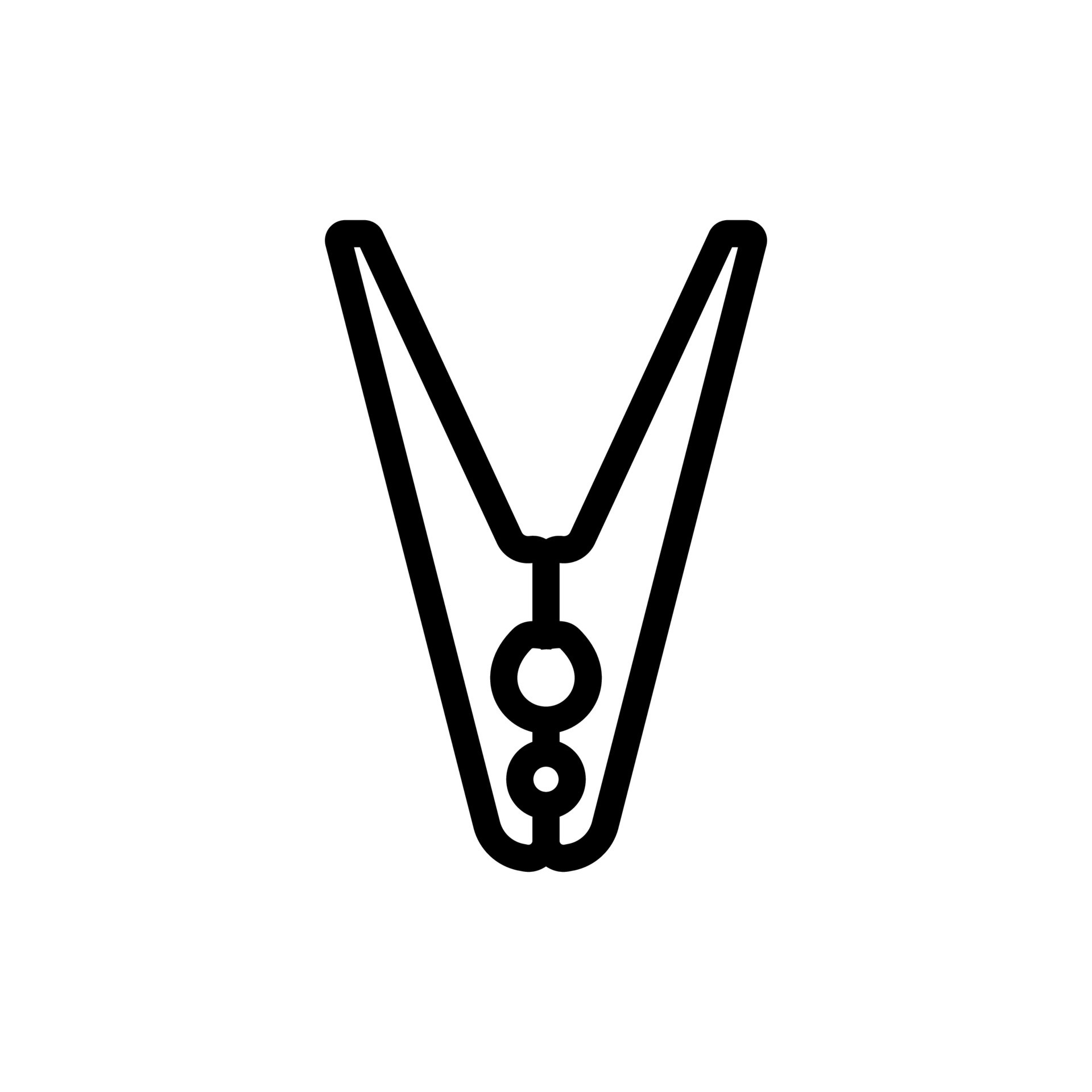 clothes pin icon vector. Isolated contour symbol illustration 9967973 ...