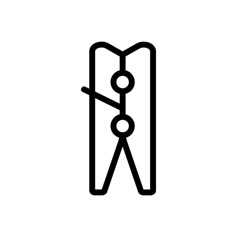 clothes pin icon vector. Isolated contour symbol illustration vector