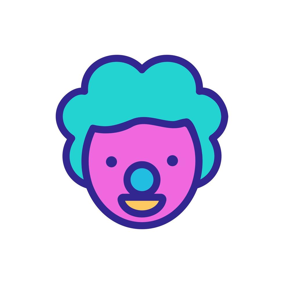 surprised clown mask icon vector outline illustration