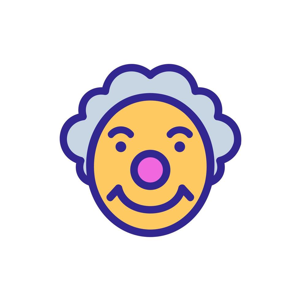 circus character with sly smile icon vector outline illustration