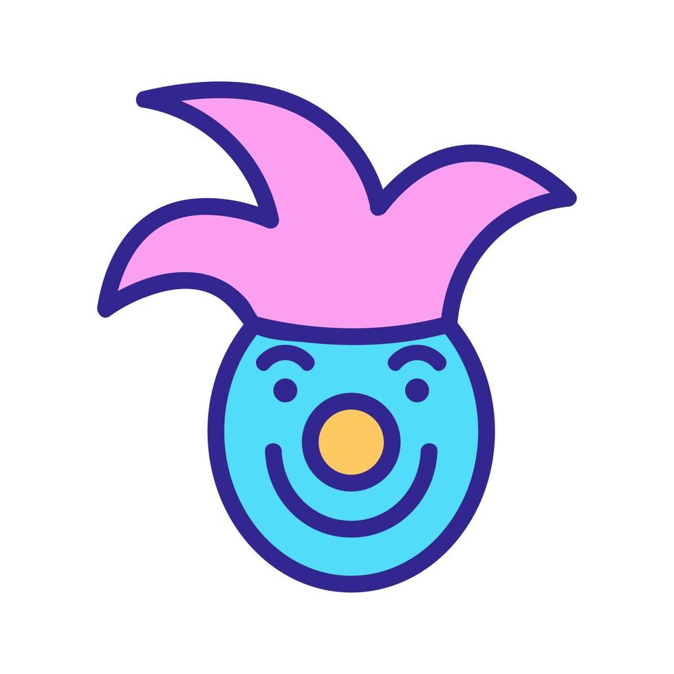 clown circus character icon vector outline illustration