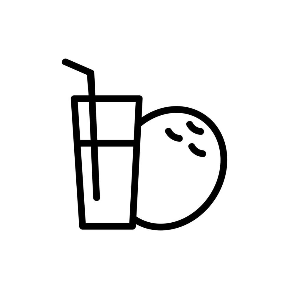 Coconut milk icon vector. Isolated contour symbol illustration vector
