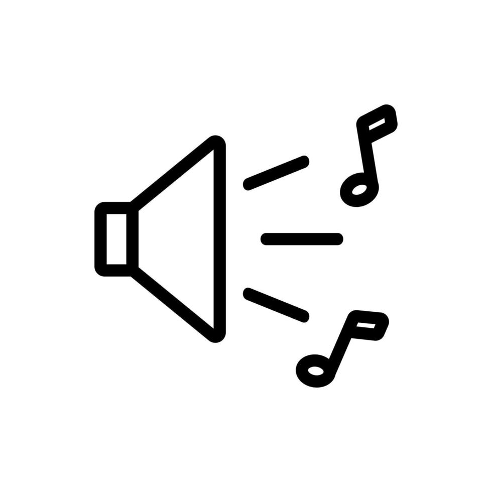 music sound icon vector outline illustration